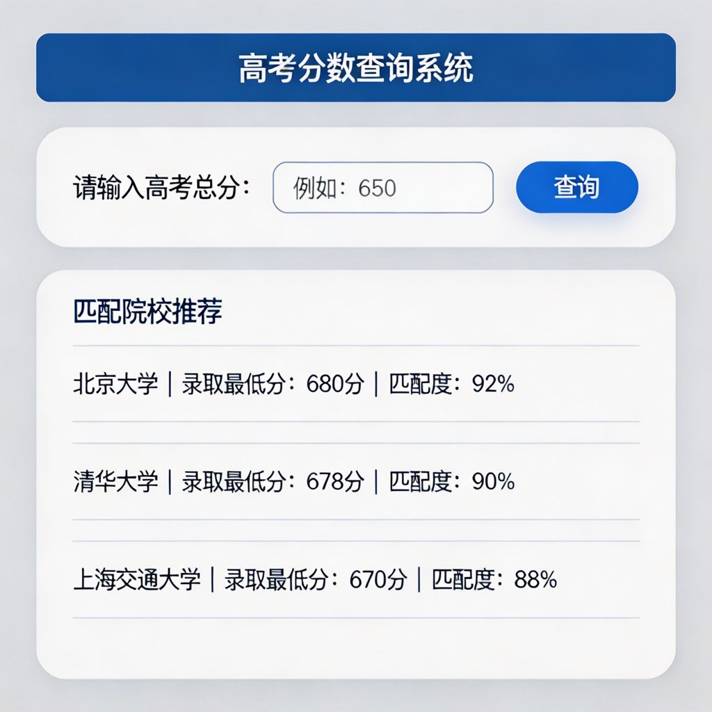 高考分数查询系统